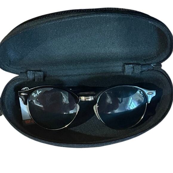 NWT Ray-Ban Clubround RB4246 Black Gold  Green Lens 49mm Unisex Sunglasses Italy main image 13